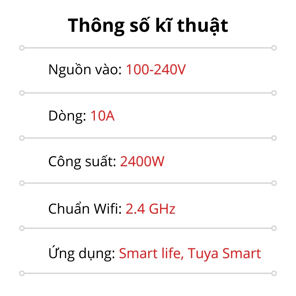 Công Tắc Wifi Thông Minh TUYA Smart life điều khiển từ xa