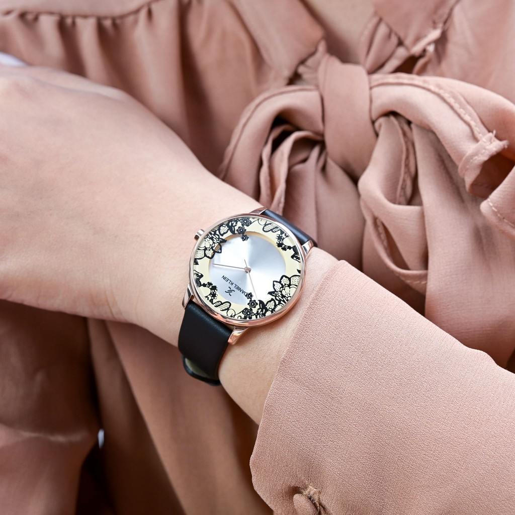 Đồng hồ Nữ Daniel Klein Floral Motifs Black-Rose Ladies- Lamy watch