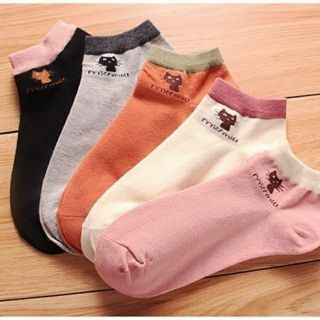 Combo 10 đôi tất miu miu cotton cổ ngắn