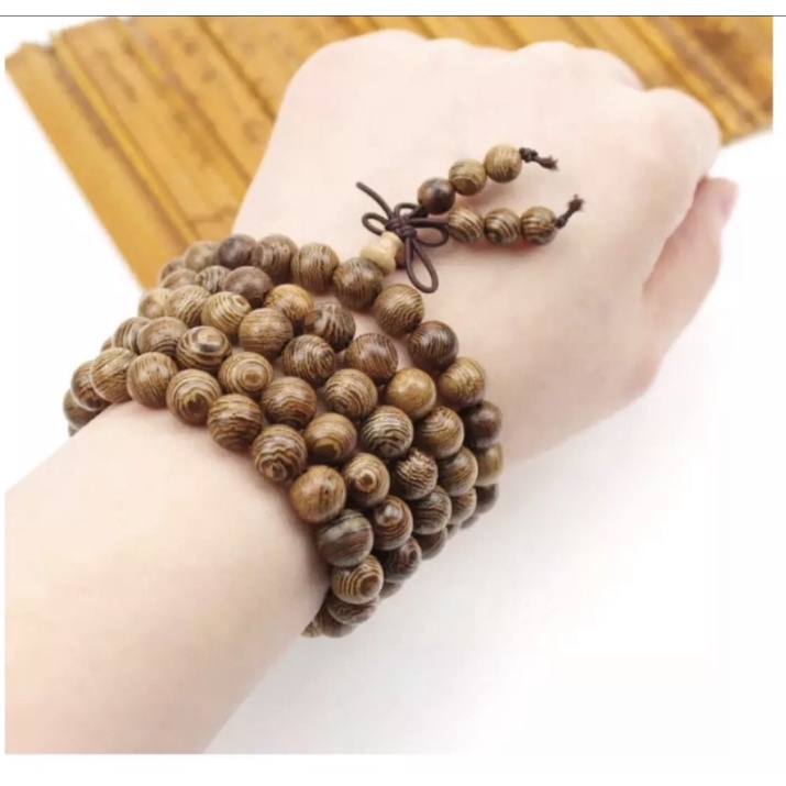 Vòng Tay Trầm Hương Chuỗi 108 Hạt Trầm 100% Tự Nhiên Cao Câp May Mắn Bình An