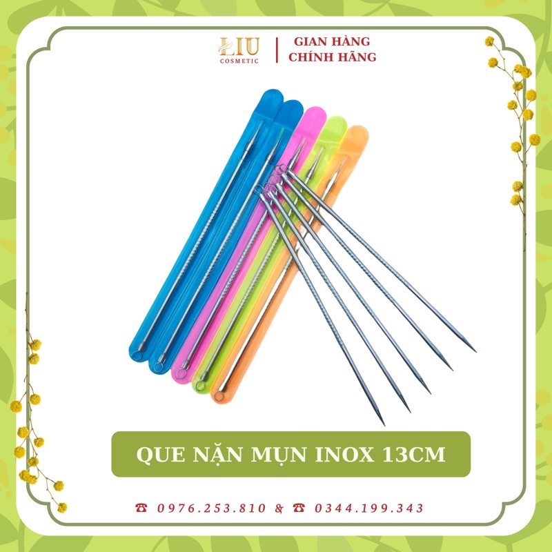 Cây nặn mụn 2 đầu - que nặn mụn cao cấp inox