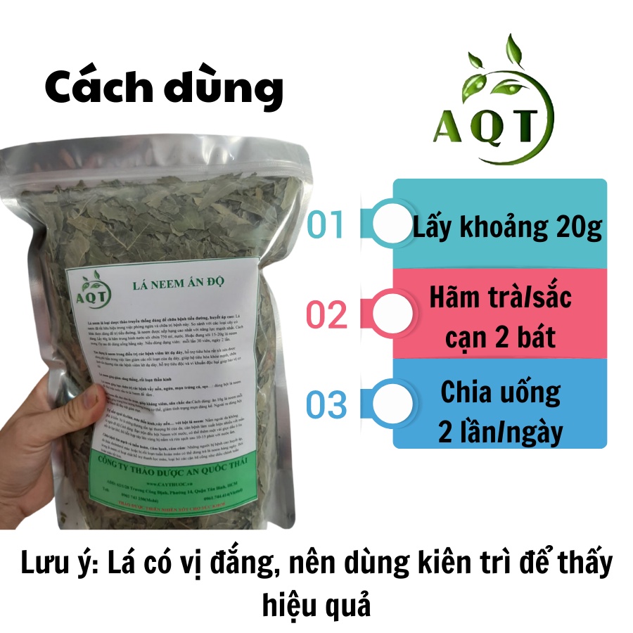 1KG Lá Neem Ấn Độ, Viên Lá Neem Nhập Khẩu 100%, Lá Neem Sấy Khô Ổn Định Đường, Hạ Huyết Áp