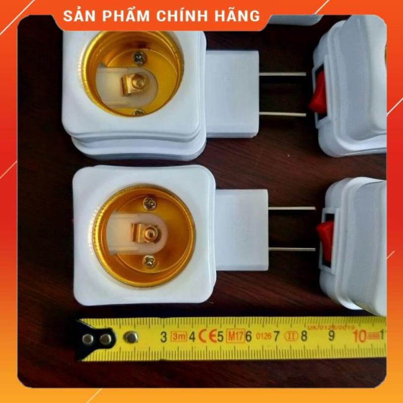 Phích cắm tích hợp đui xoáy E27, có công tắc bật tắt tiện lợi