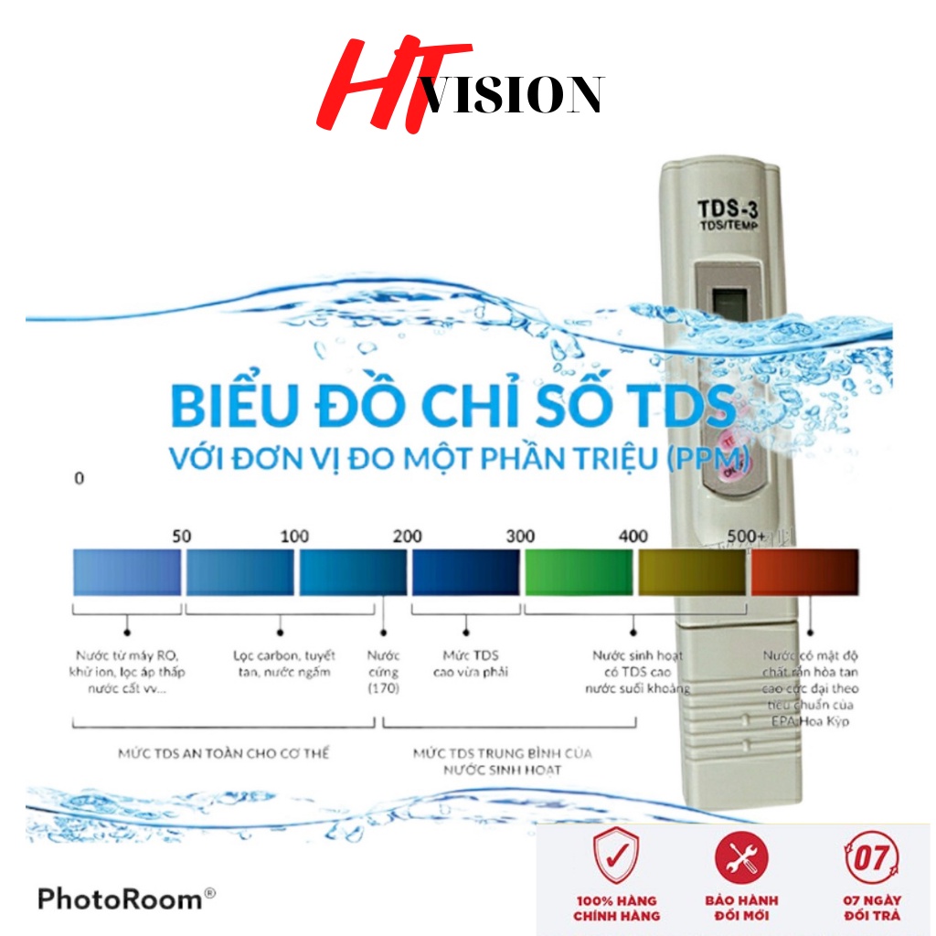 Bút thử nước sạch TDS-3 máy đo kiểm tra nước sạch chính xác nhanh gọn