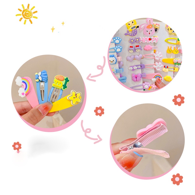 Set 14 Kẹp Tóc Dễ Thương Cho Bé Gái
