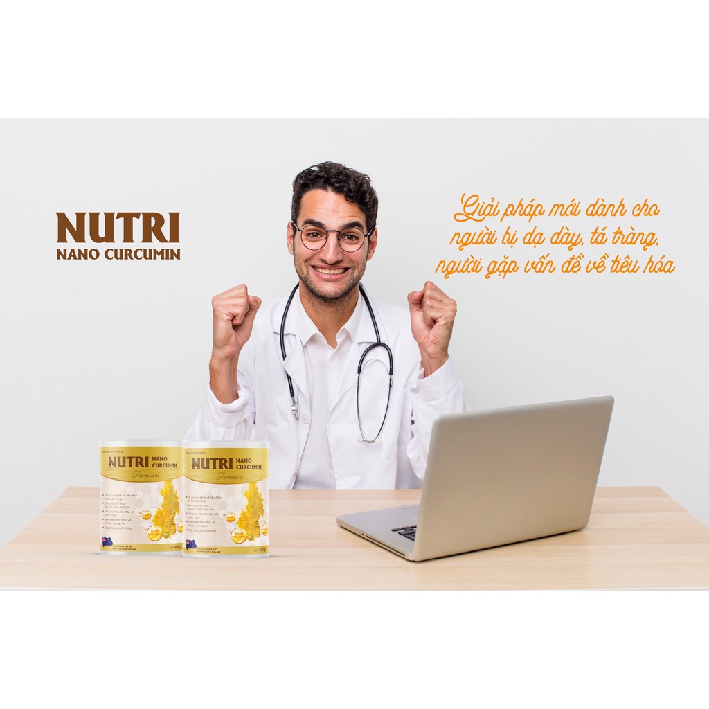 Sữa NUTRI NANO CURCUMIN hộp 400g giải pháp cho người dạ dày tá tràng