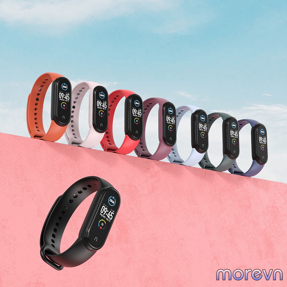 Dây đeo cao su viền màu Mi band 5, miband 6 chính hãng Mijobs - dây đeo cao su thay thế mi band 6, mi band 5 (Mijobs)