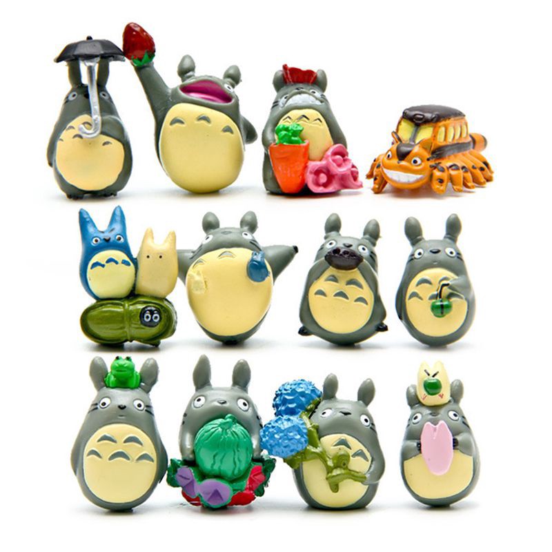 Set 12 Mô Hình Nhân Vật Phim Hoạt Hình My Neighbor Totoro Bằng Pvc