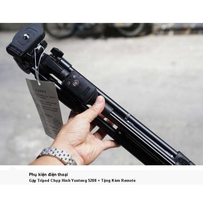 Tripod của YUNTENG VCT 5208 tặng remost, tặng túi du lịch, chiều cao tối đa 134cm, thân gây cứng cáp | BigBuy360 - bigbuy360.vn