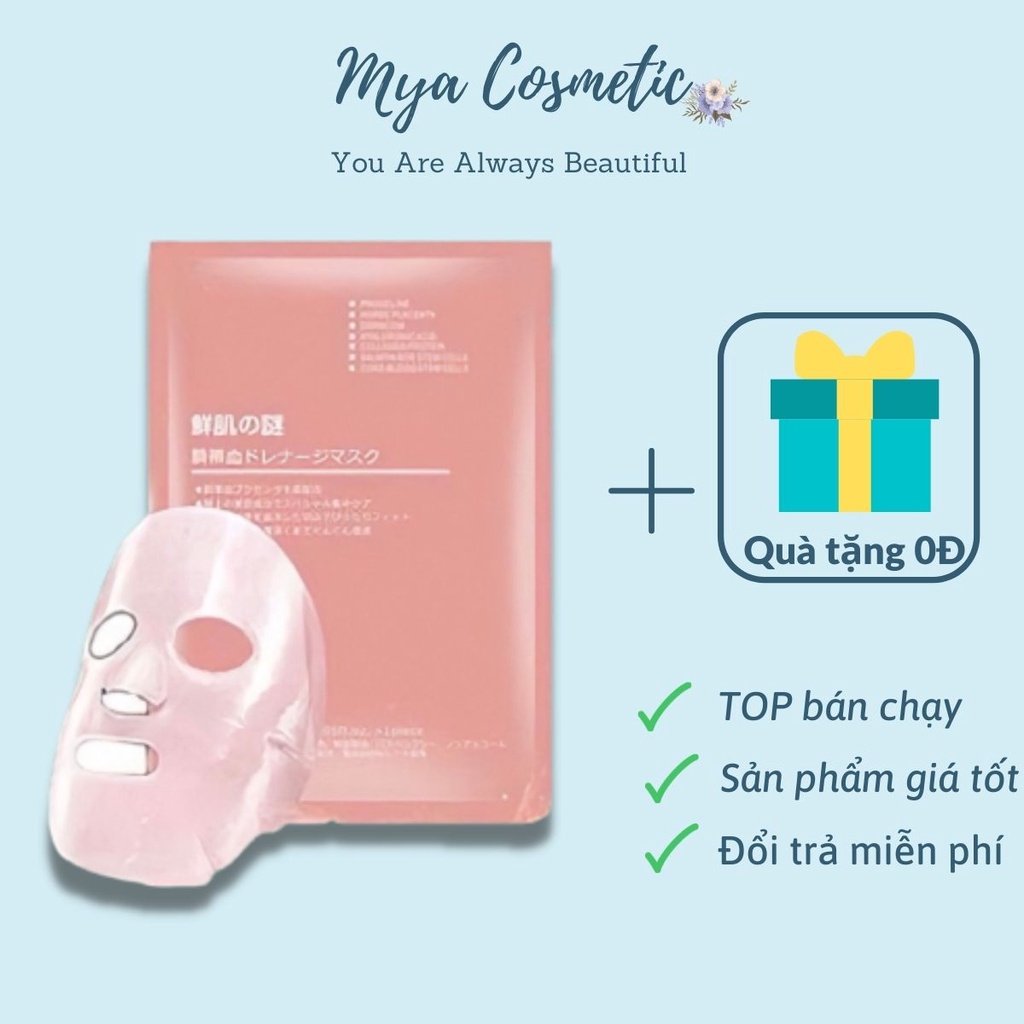 Mặt nạ nhau thai cừu tế bào gốc Nhật Bản Rwine Beauty dưỡng da cung cấp độ ẩm Mya Cosmetic