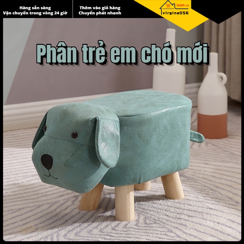 Có thể bán buôn Ghế Đẩu Thấp Bằng Gỗ Hình Chú Chó Hoạt Hình Đáng Yêu Cho Trẻ Em virgina056 Hàng giao ngay