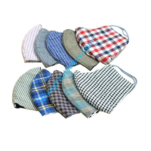 KHẨU TRANG VẢI CARO 3 LỚP | BigBuy360 - bigbuy360.vn