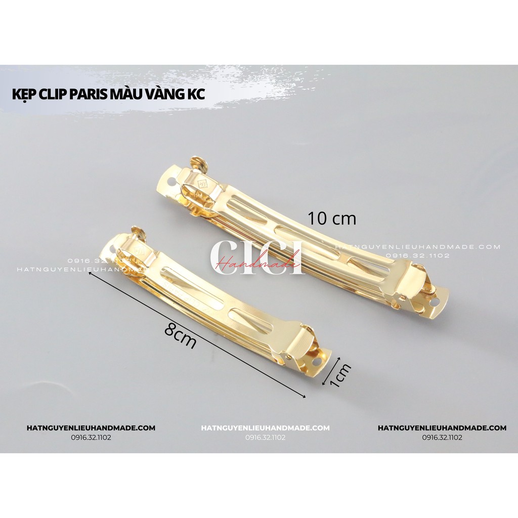 Phôi cặp / Xương cặp bấm tóc Clip Paris 3 chi tiết Cici Handmade hạt cườm nguyên liệu tự làm kẹp tóc cô dâu đính kết