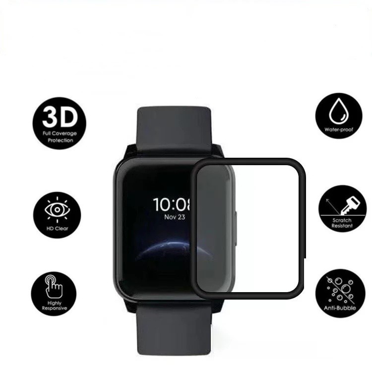 Phim cường lực 3D bảo vệ màn hình đồng hồ Realme Watch 2 / Pro