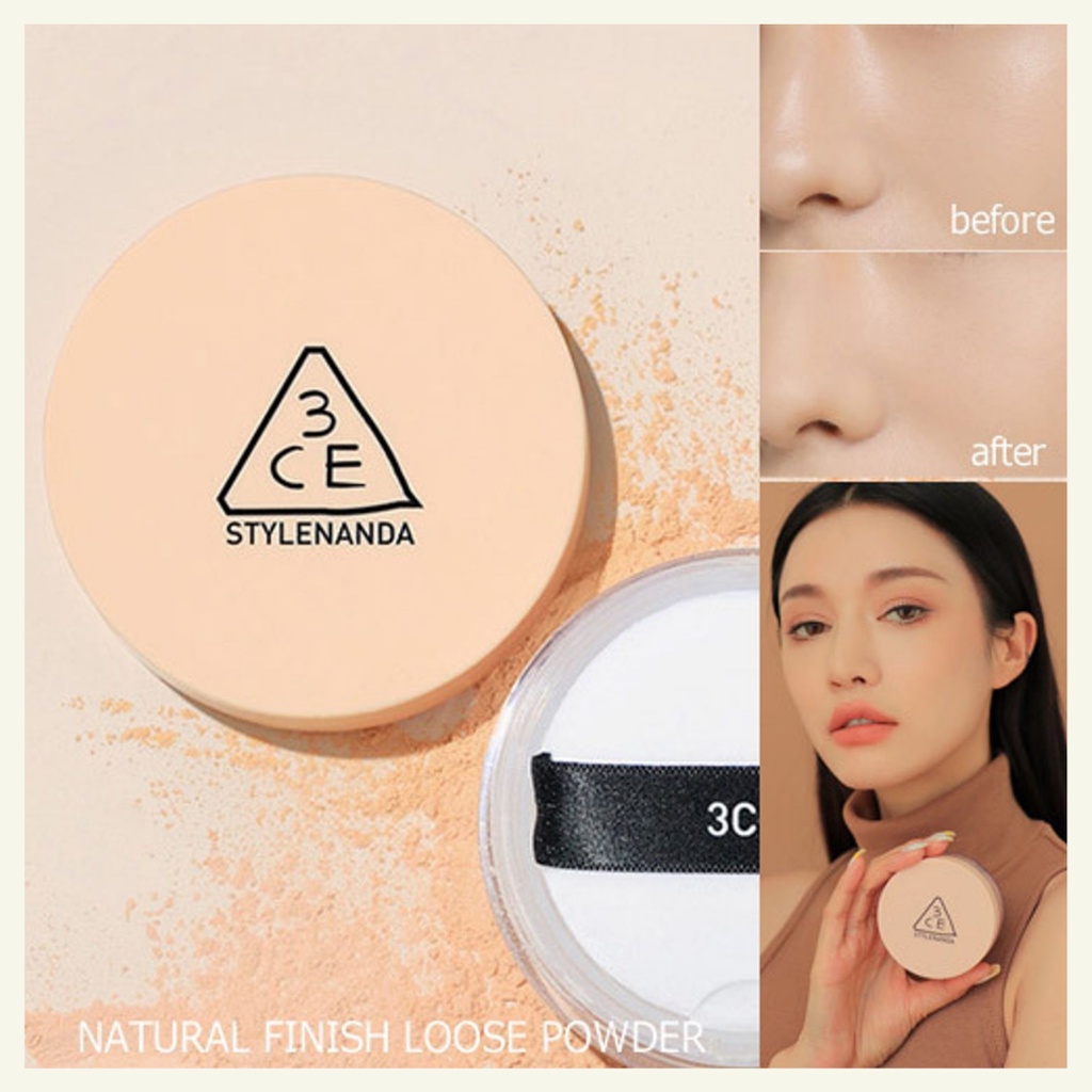 Phấn phủ bột 3CE Natural Finish Loose Powder