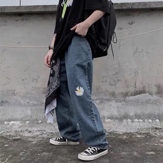 Quần baggy hoa cúc ulzzang form nam nữ