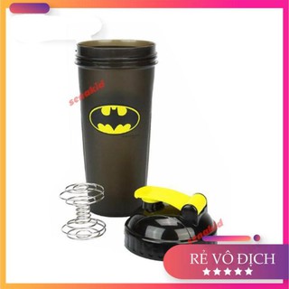 Bình lắc shaker tập gym 700ml - siêu anh hùng marvel, dc