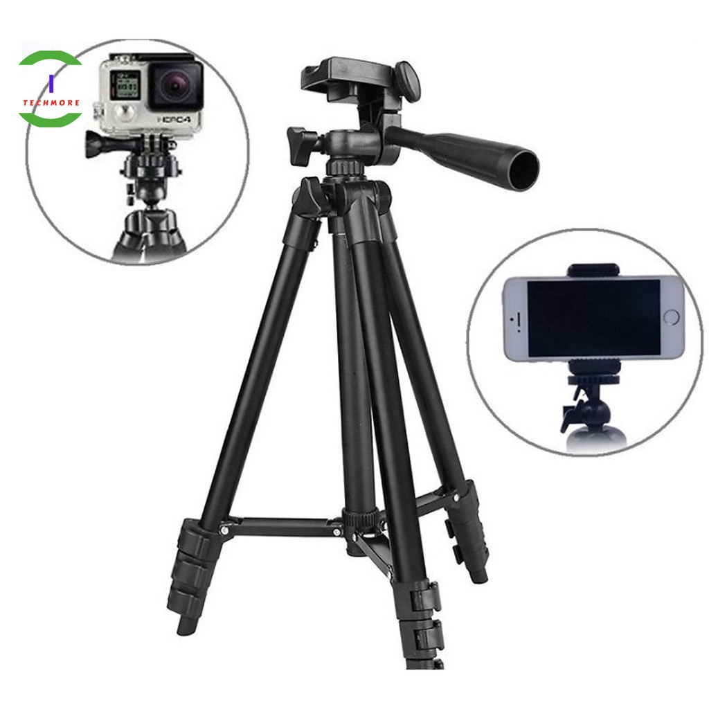 Gậy Chụp Hình Tripod 3120 kèm giá đỡ điện thoại, máy ảnh - Hàng loại 1