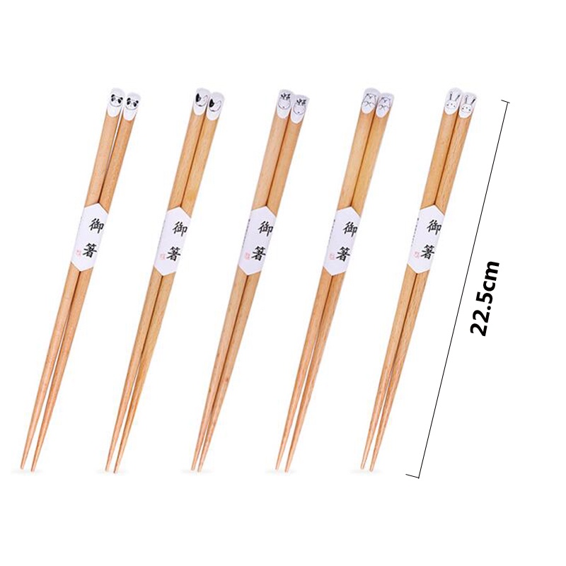 Đũa gỗ họa tiết hoạt hình phong cách Nhật Bản xinh xắn dễ thương