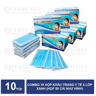 10 hộp Khẩu trang y tế Nam Anh 4 lớp