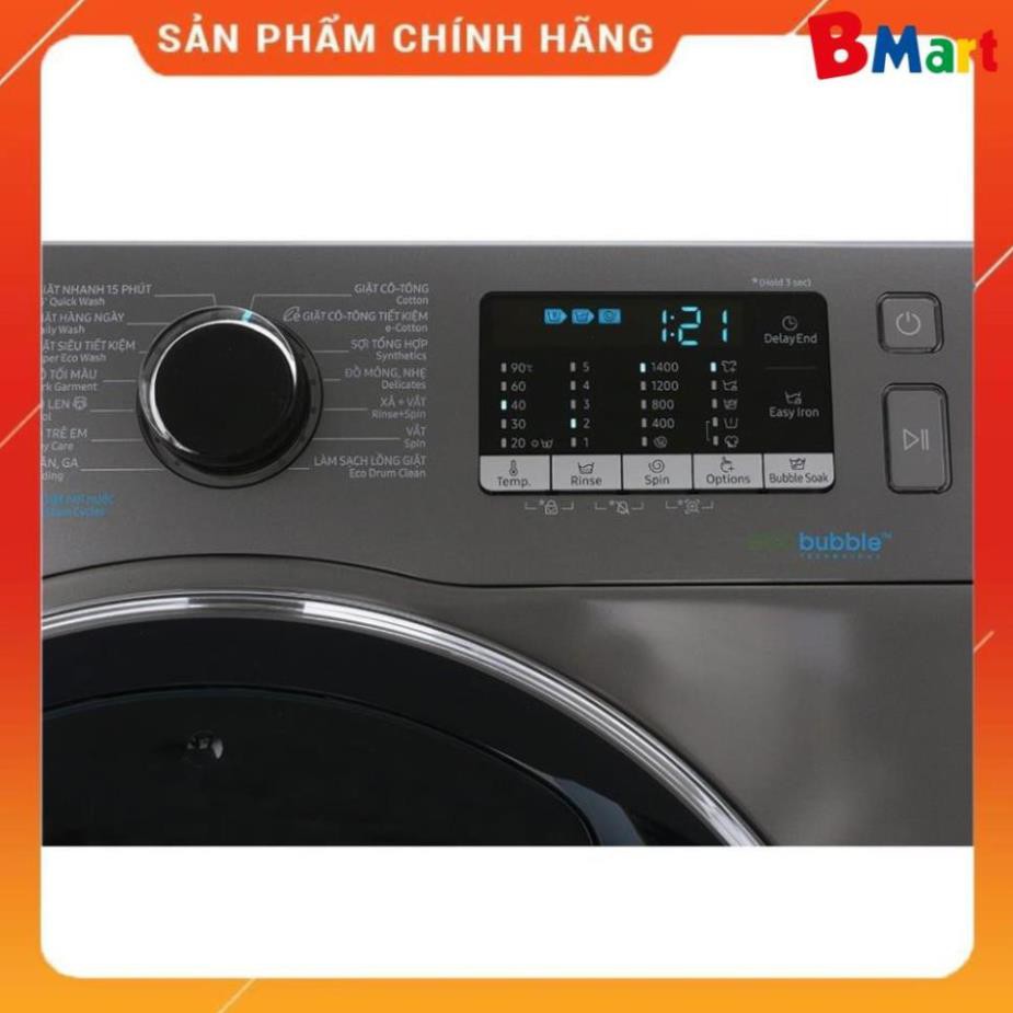 [ FREE SHIP KHU VỰC HÀ NỘI ] Máy giặt Samsung cửa ngang 9 kg màu bạc WW90K54E0UX/SV  - BM