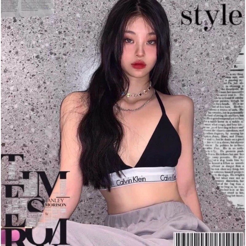 Set nội y bra cài sau có mút quần lọt khe màu đen sexy