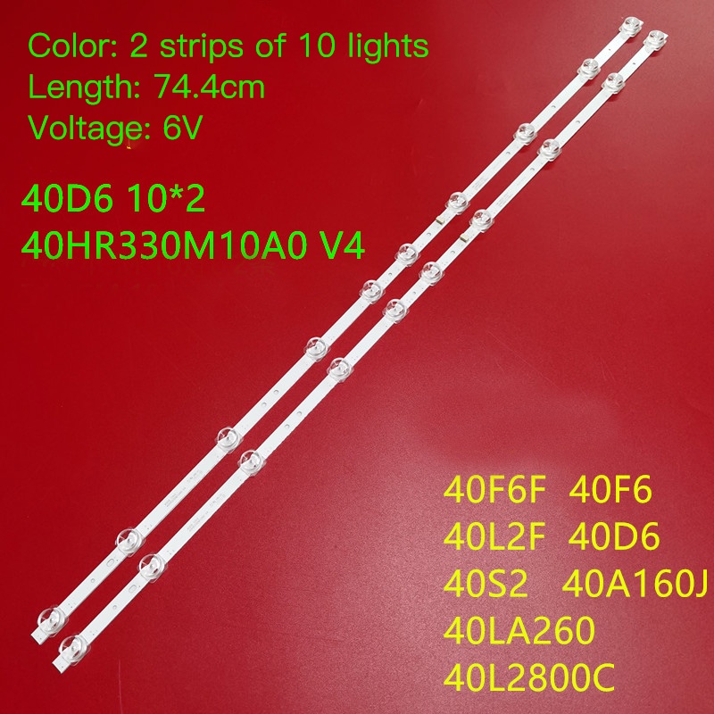 2 Cái / bộ Bộ Đèn Nền Cho TCL 40inch LED40S6801 Phích Cắm Và Chạy Thương Hiệu Mới