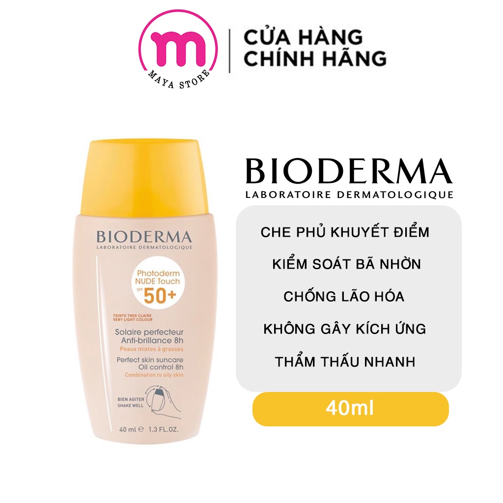 Kem chống nắng Bioderma photoderm Nude Touch SPF50+ 40ml