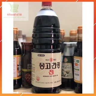 Nước tương xì dầu chấm hàn quốc monggo jin can 1,8l
