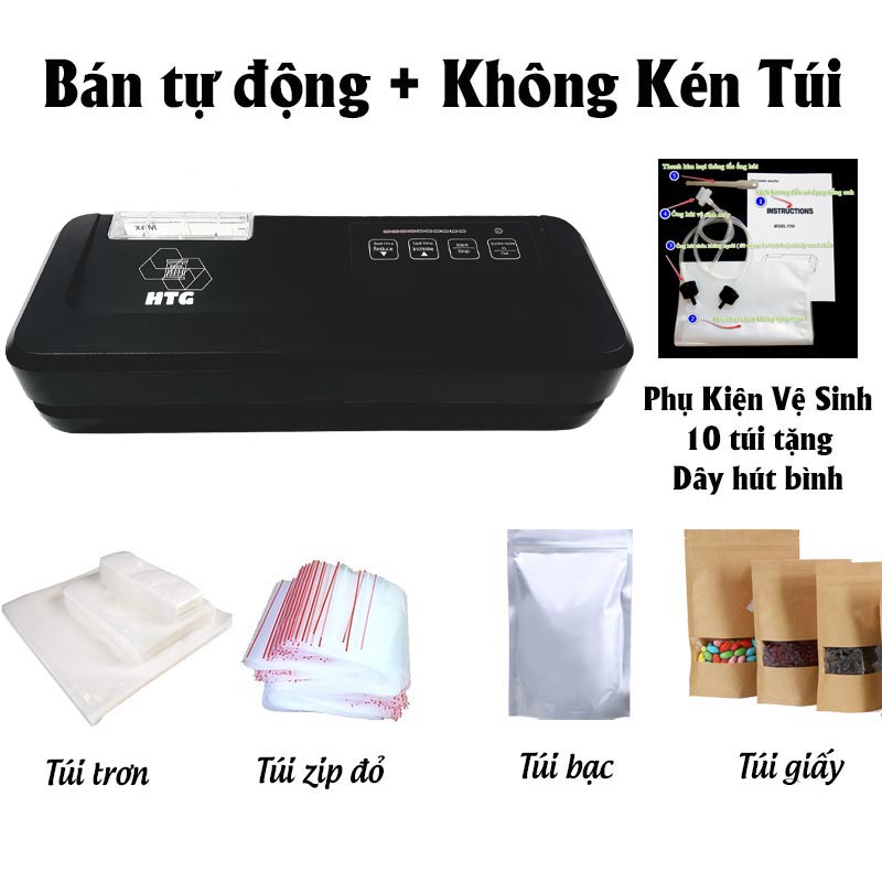 Máy hút chân không P290A [không kén túi], chính hãng, hút nhiều loại túi trơn phẳng phổ biên, hút khô và hút ướt bền bỉ