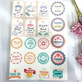  20 Stickers Thankyou A4 - Dán nhãn cám ơn