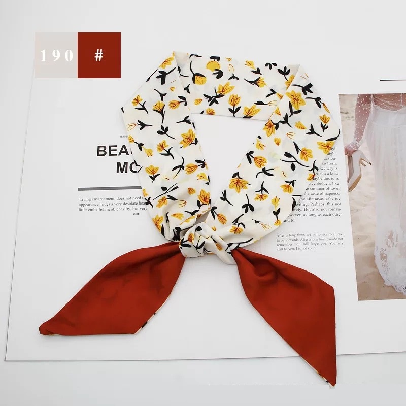 Khăn lụa đa năng buộc tóc làm nơ cổ, làm turban, buộc túi 176-200 Maycorner