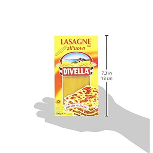 [HÀNG CHÍNH HÃNG] Mì lá Divella Lasagne số 109 – hộp xanh không trứng 500g