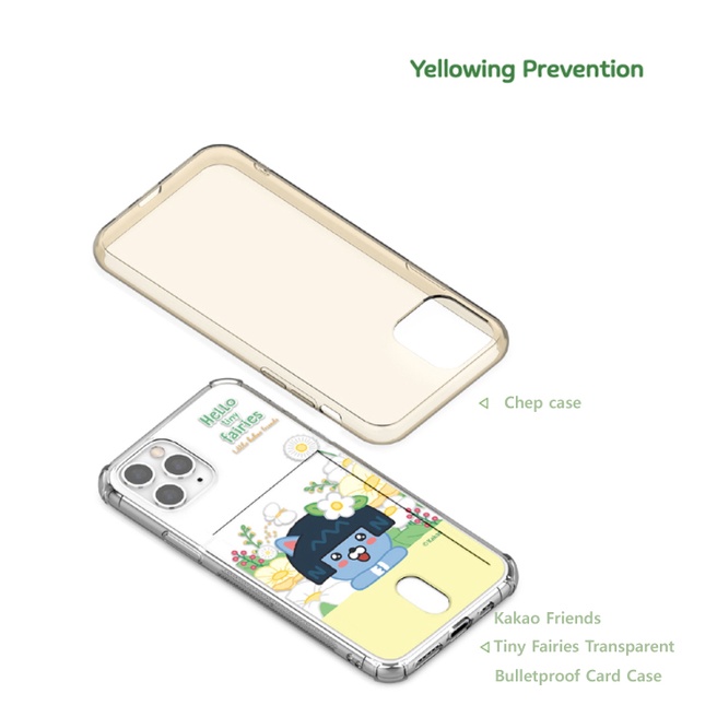 Ốp điện thoại cứng có ngăn đựng thẻ trong suốt họa tiết kakao friends cho IPHONE14 14PRO IPHONE13 13PRO IPHONE12 12PRO 12PROMAX 11 11PRO