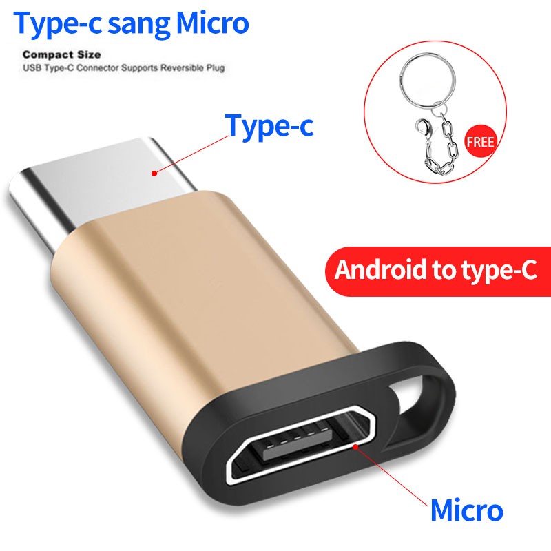 【Mua một tặng một】USB adapter truyền dữ liệu từ USB 2.0 Type C sang Micro USB Female USB 3.1