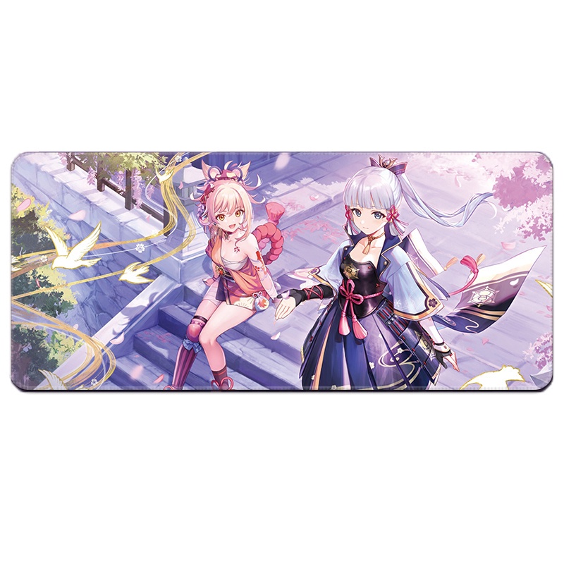 Lót chuột, pad cỡ lớn chuột họa tiết game Genshin Impact bề mặt speed di chuột cực êm