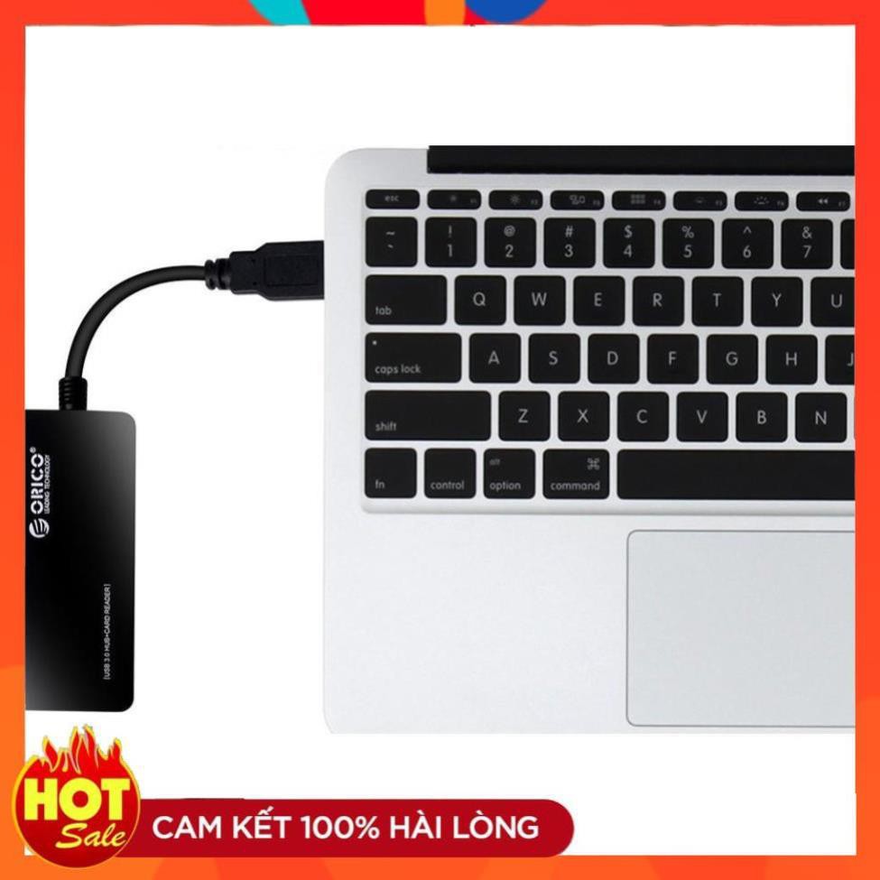 [Chính Hãng] Bộ Chia HUB USB 2.0 Orico H3TS-U2 3 Cổng (Tích Hợp Đầu Đọc Thẻ Nhớ TF/SD) -Chính Hãng BH 12T