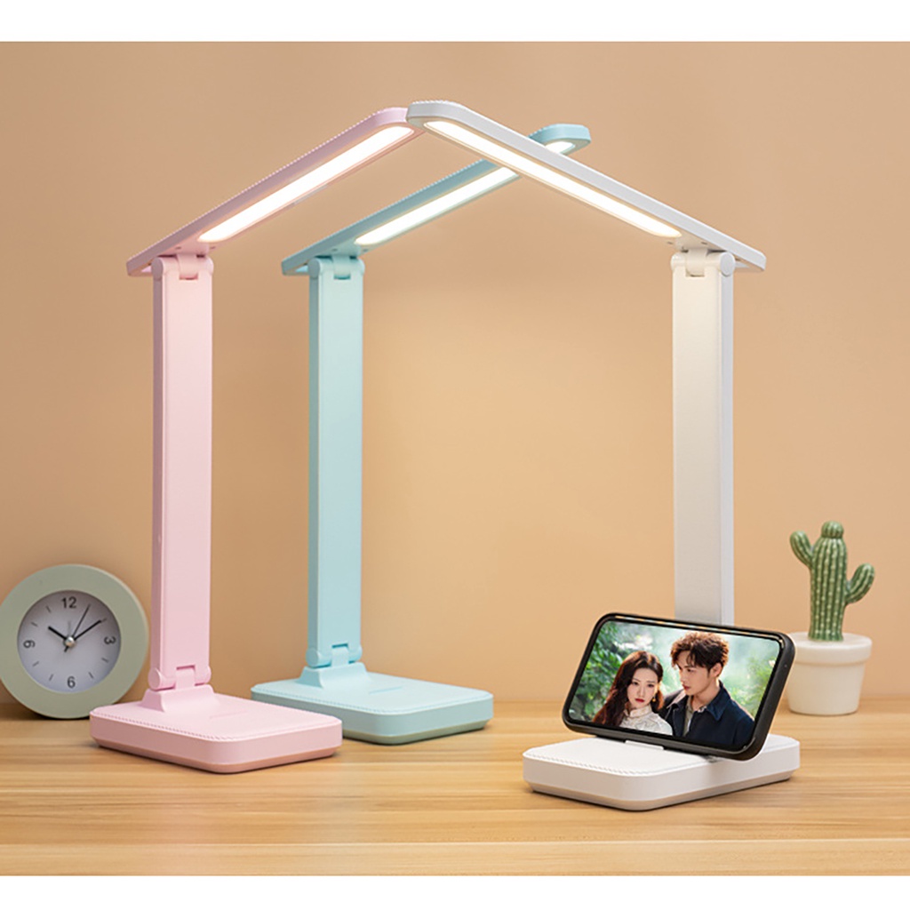 [Freeship] Đèn Học Để Bàn Chống Cận Thị Có Led Ánh Sáng Vàng ( Tích điện, 2 chế độ màu, Chỉnh mức độ sáng) - BẢO HÀNH 3T