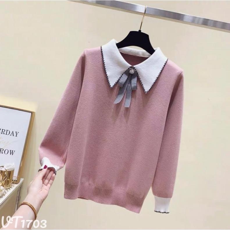 💋 Bán Sỉ 💋 Áo len nơ cổ bẻ hàng QC chất đẹp siêu xinh, hàng đẹp chuẩn ảnh khách nhé | BigBuy360 - bigbuy360.vn