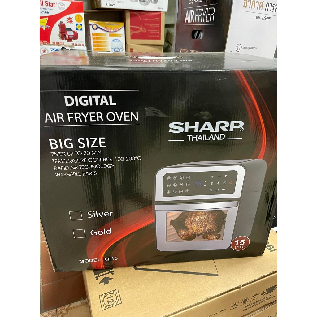 NỒI CHIÊN KHÔNG DẦU Sharp Q15 ĐIÊN TỬ-DUNG TÍCH 15L