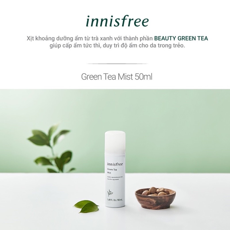 Xịt khoáng trà xanh Innisfree Green Tea Mineral Mist 50ml | BigBuy360 - bigbuy360.vn