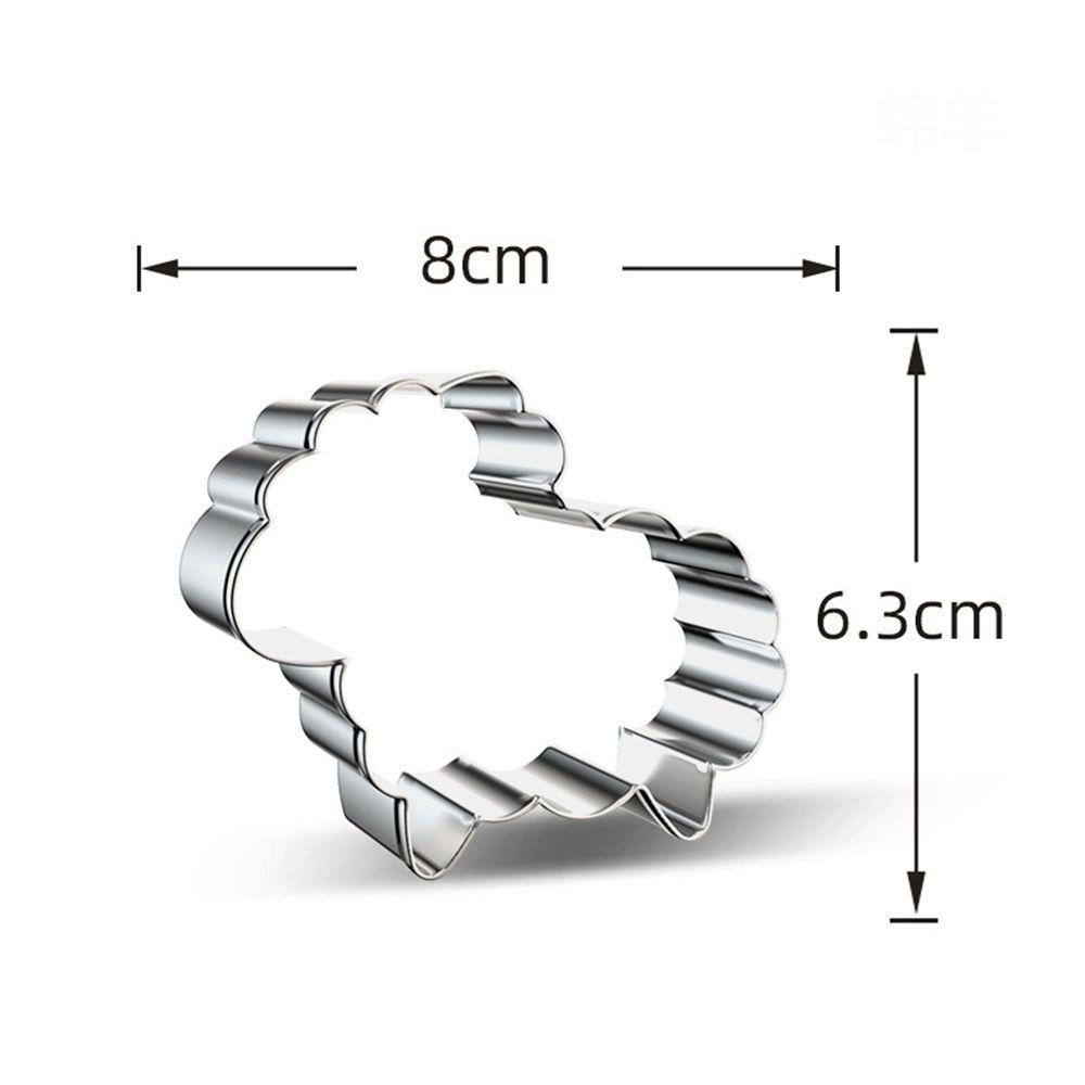 AUGUSTINA Khuôn Cắt Bánh Quy Hình Chú Cừu Bằng Thép Không Gỉ