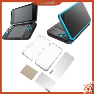 Vỏ Bảo Vệ Trong Suốt + Miếng Dán Màn Hình Cho Nintendo 2ds Xl