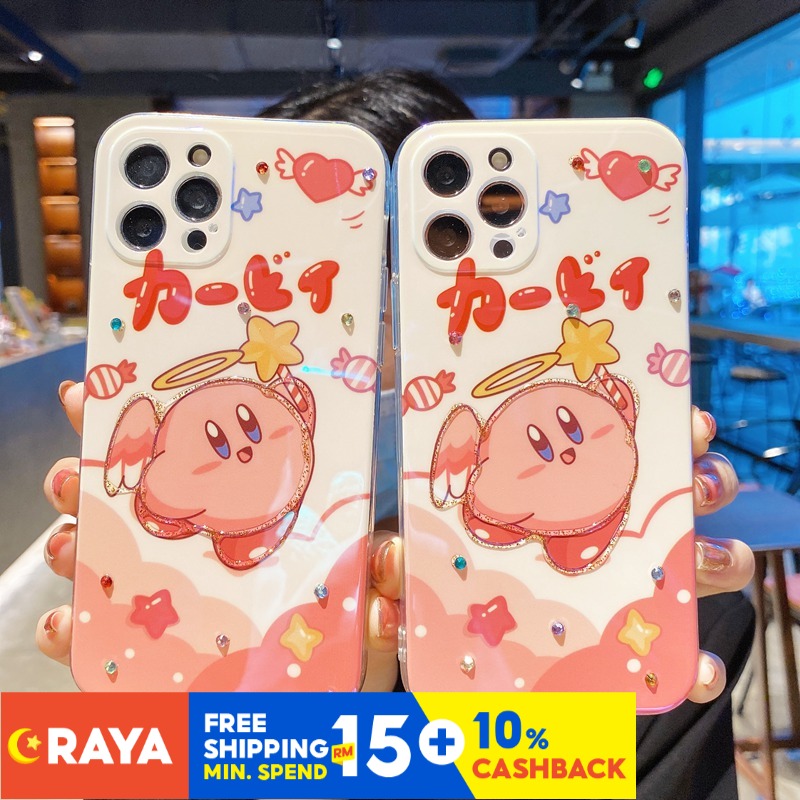 Ốp Điện Thoại Tpu Mềm Hình Ngôi Sao / Thiên Thần / Kirby / Kim Cương Blu-Ray Bảo Vệ Toàn Diện Cho Iphone 11promax X 12 Xs Xr 7plus