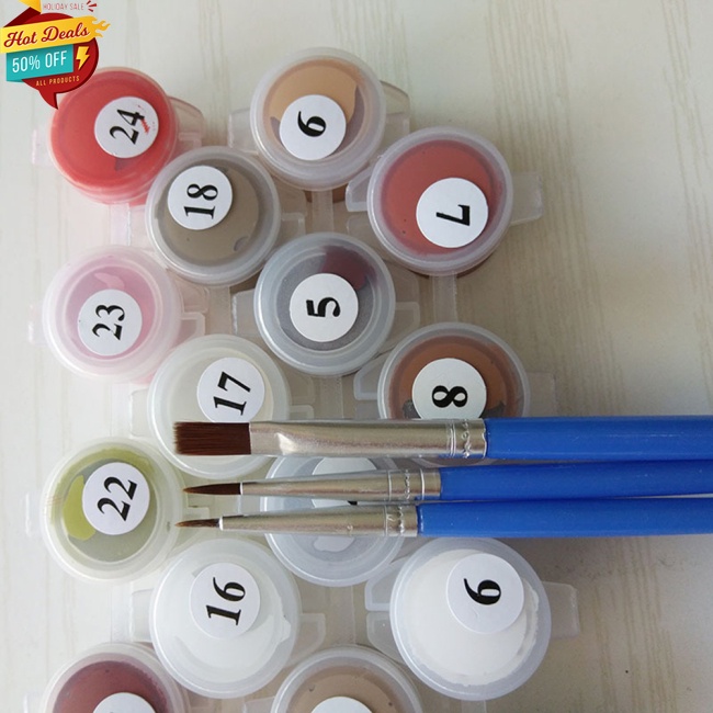 Bộ Tranh Sơn Dầu Phong Cảnh Không Có Khung Diy Trang Trí Nhà Ở / Văn Phòng