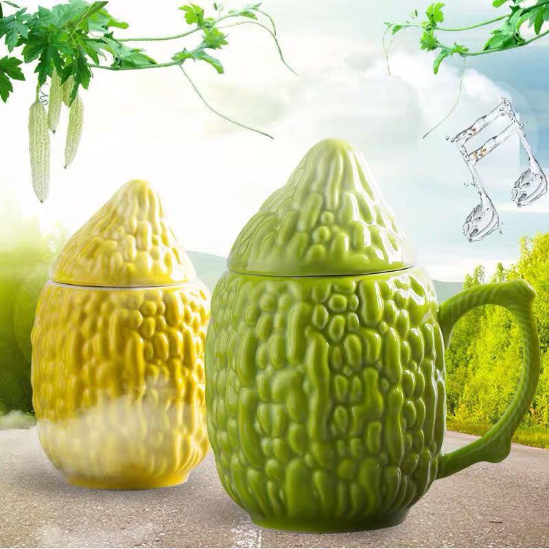 Cốc Uống Nước Bằng Gốm Hình Dưa Hấu Phong Cách Nhật Bản Vui Nhộn Cho Văn Phòng / Nhà Ở