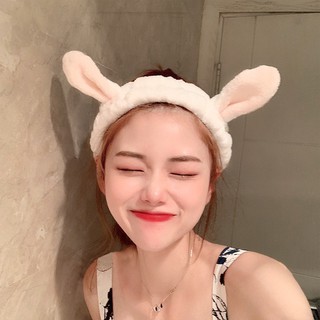 Băng đô turban tai thỏ 3D cài tóc vải bông mềm mại 88115 SHOP HOÀNG XUÂN