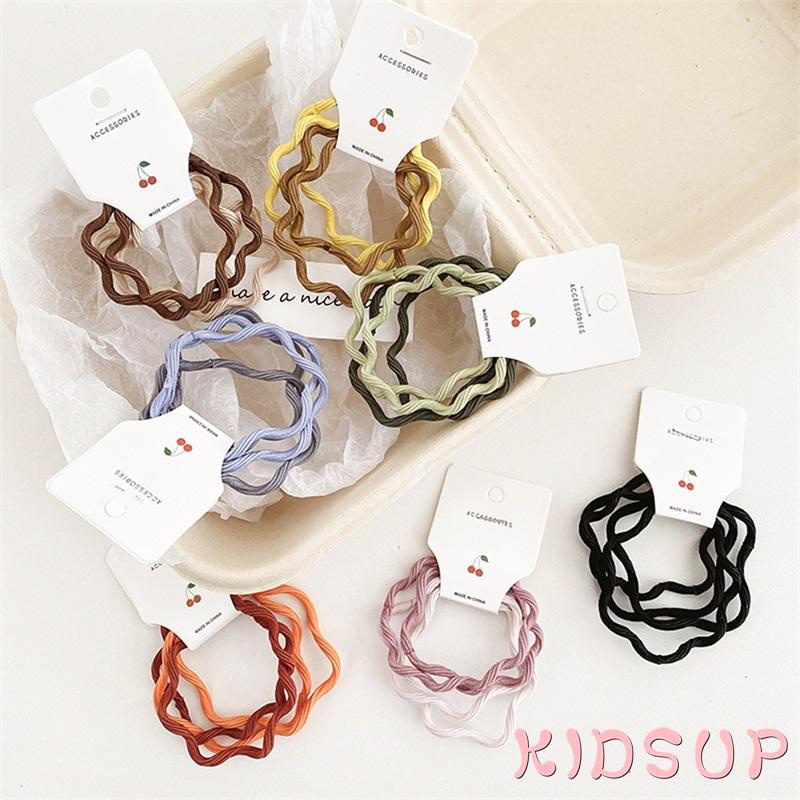 Set 4 dây buộc tóc co giãn nhiều màu sắc thời trang dành cho nữ