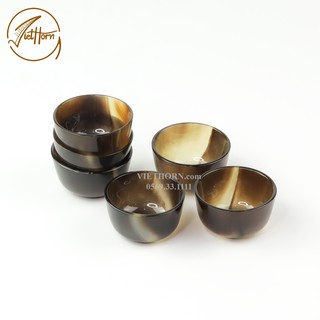 Chén sừng trâu, uống trà/rươu thanh lọc giải độc/ sang trọng đẳng cấp VIETHORN