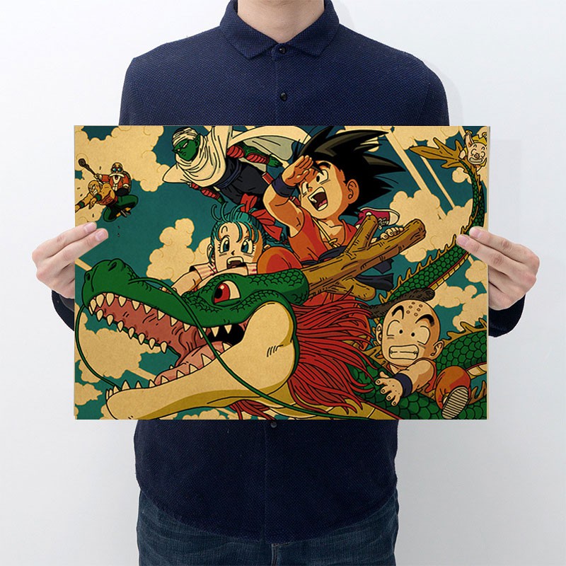 Poster Dragon Ball Dán Tường kích thước 50.5*35cm - Tranh Nhân vật hoạt hình Dragon Ball dùng trang trí nội thất